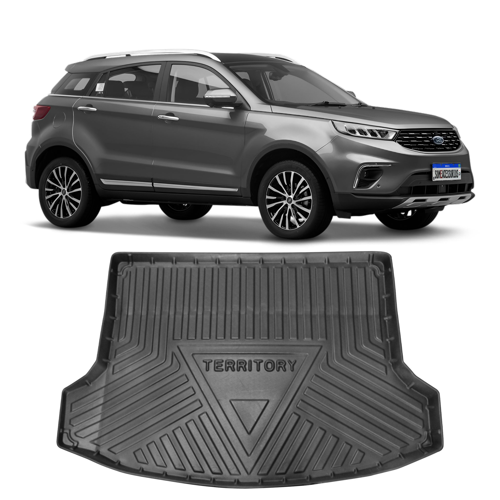 TAPETE PROTETOR DE PORTA MALAS FORD TERRITORY EMBORRACHADO
