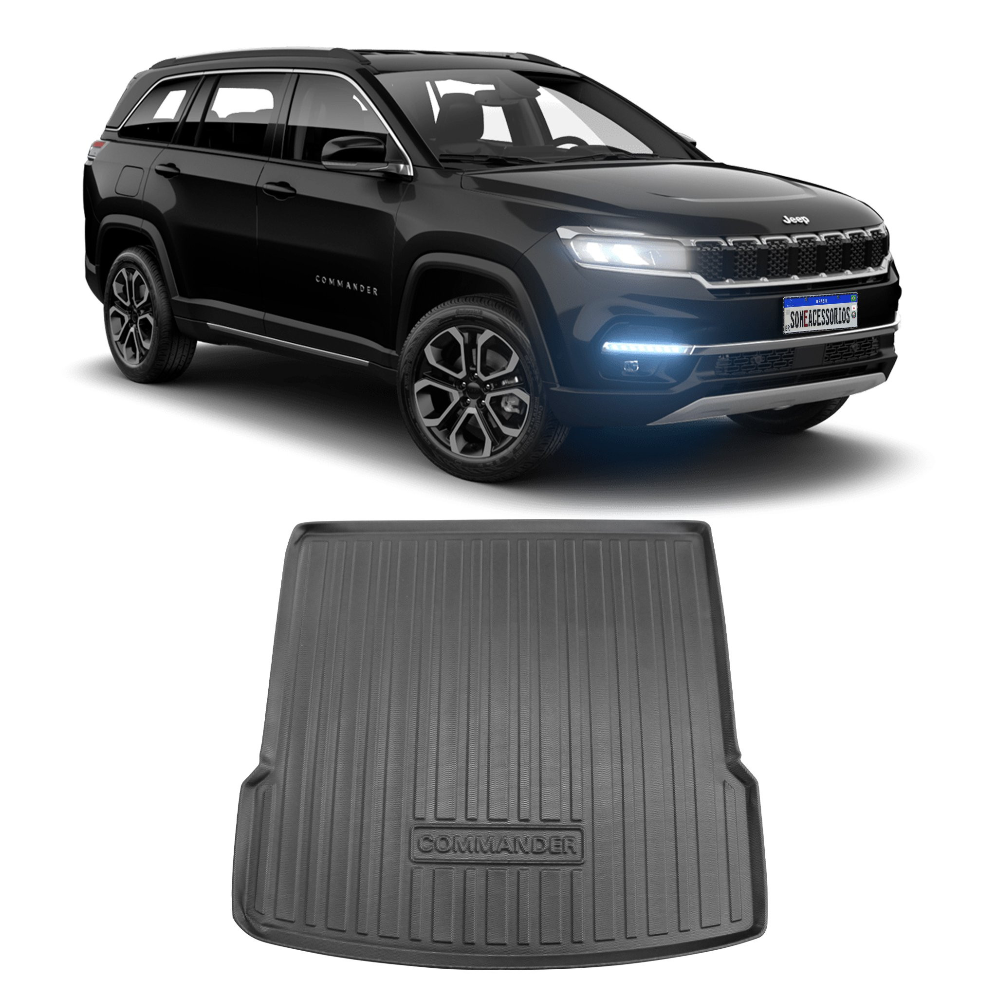 TAPETE BANDEJA PORTA MALAS JEEP COMMANDER 7 LUGARES Vo6