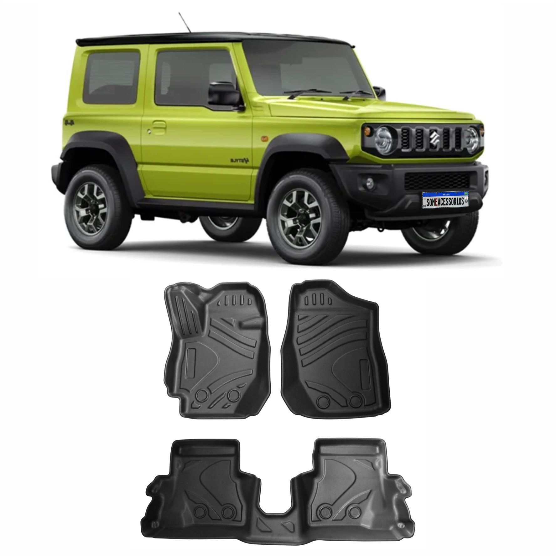 JOGO TAPETE BANDEJA SUZUKI JIMNY EMBORRACHADO AUTOMOTIVO VO6