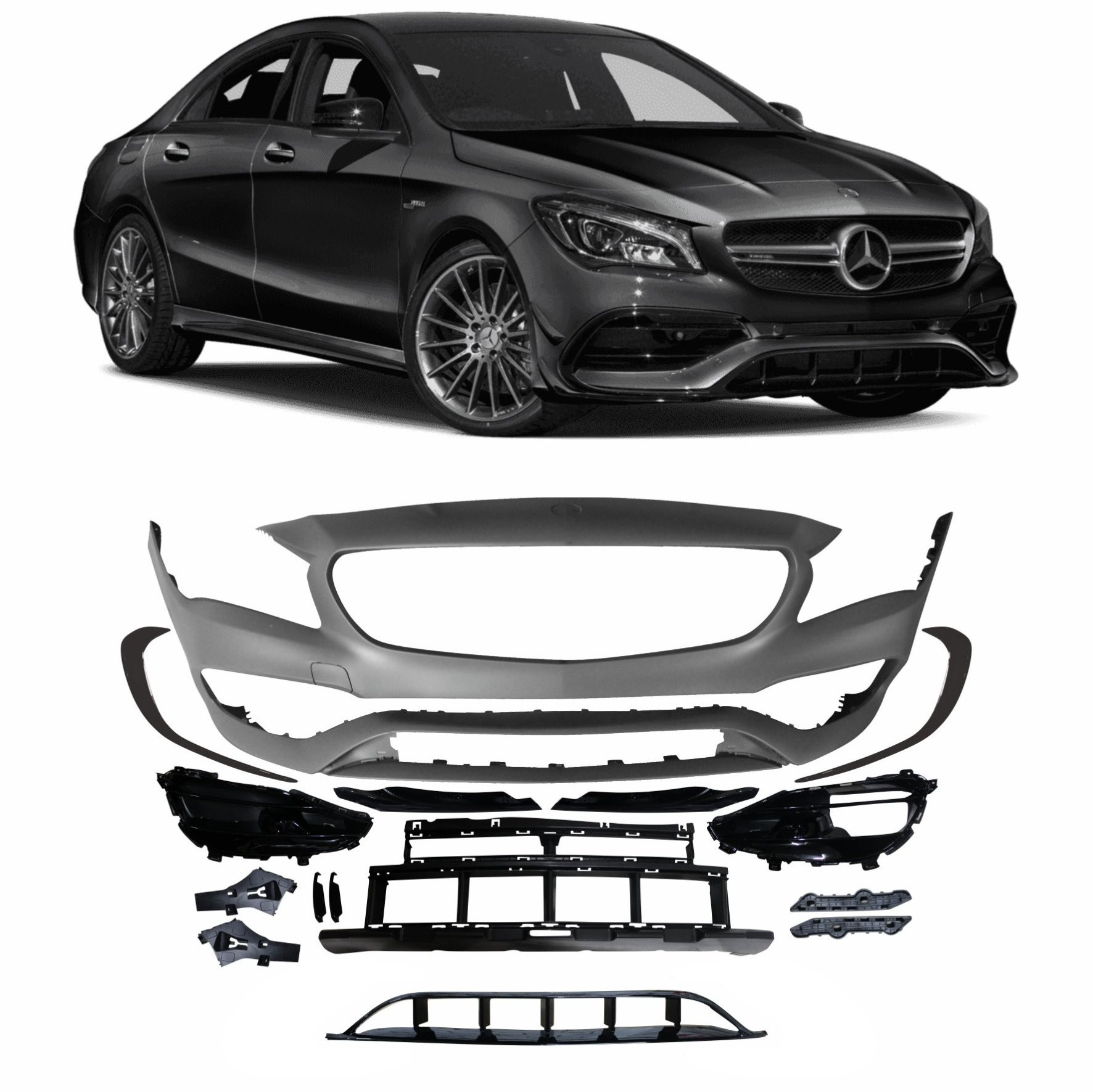 BODY KIT MERCEDES BENZ CLASSE A TRANSFORMA EM W176 A45 Vo6