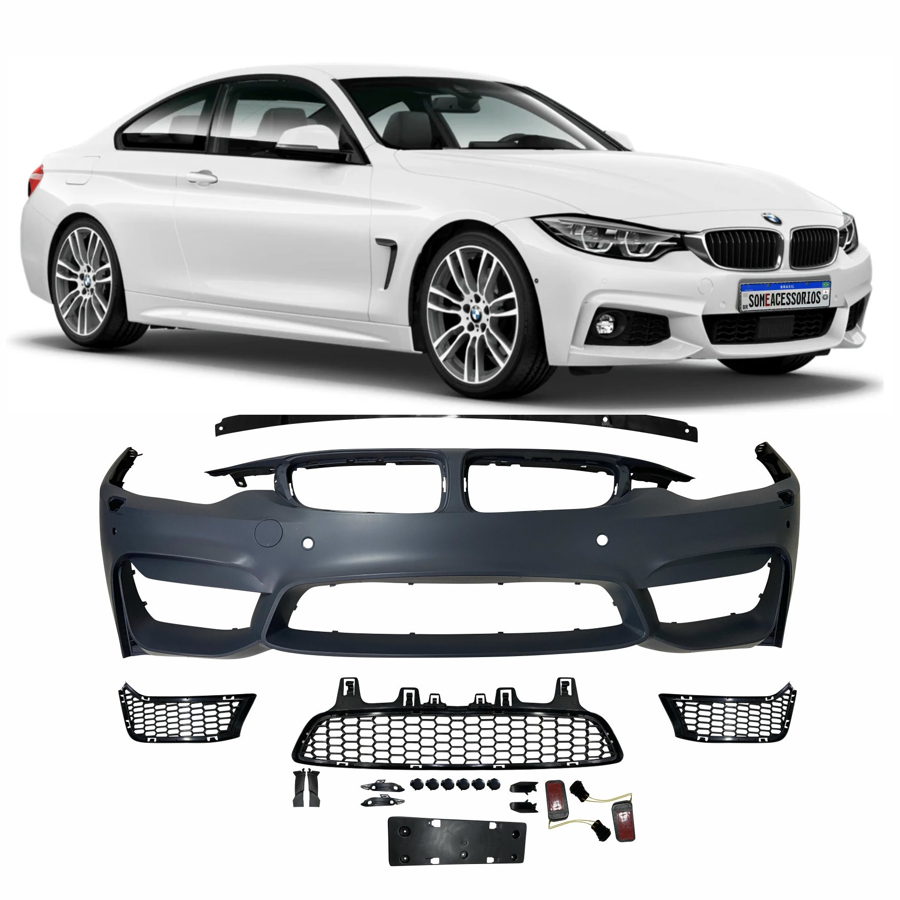 BODY KIT DIANTEIRO BMW F32 F33 F34 MODELO M4 Vo6