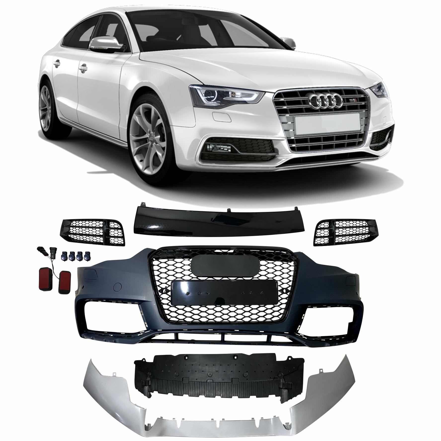 BODY KIT DIANTEIRO AUDI A5 COM GRADE Vo6