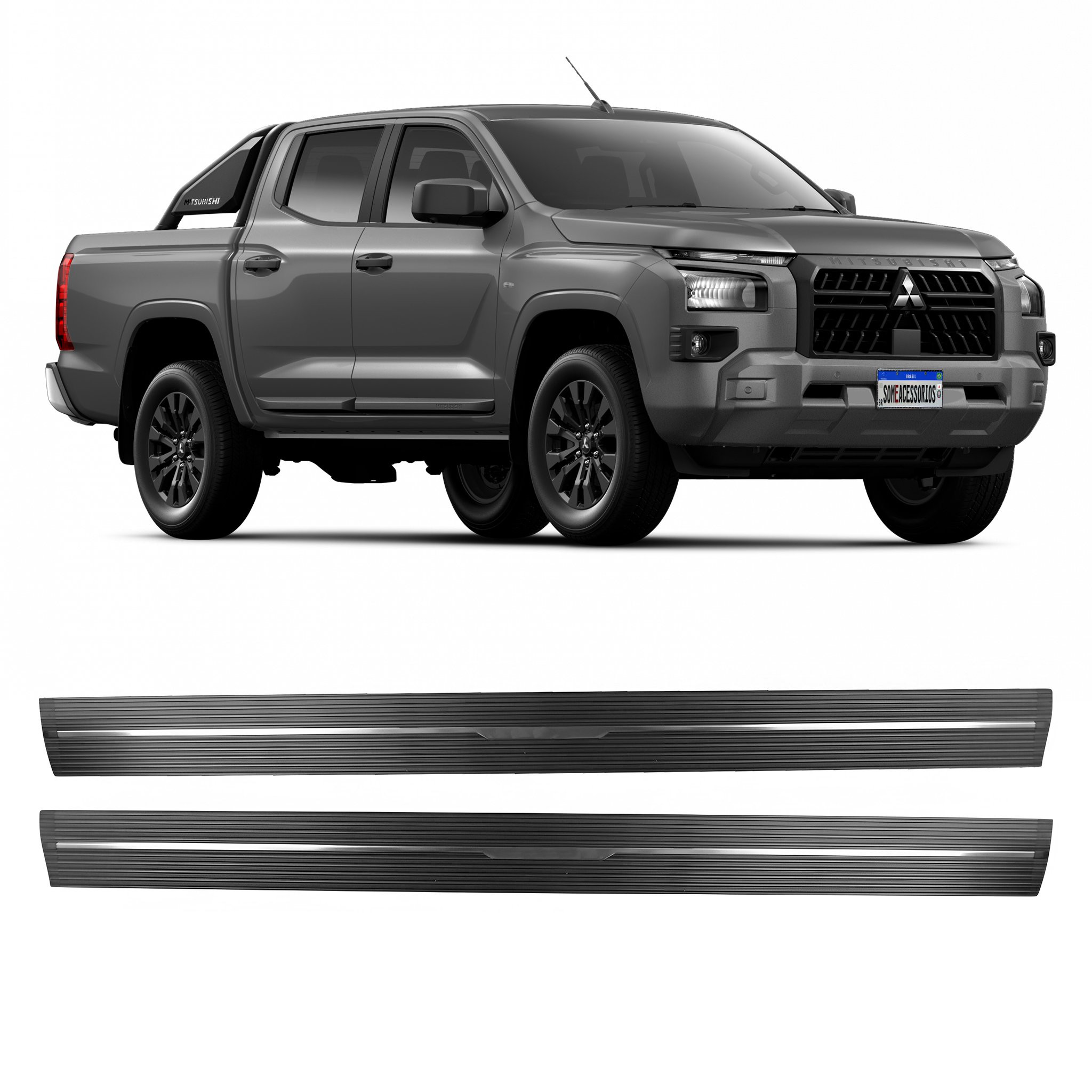 ESTRIBO LATERAL ELÉTRICO AUTOMÁTICO MITSUBISHI L200 TRITON