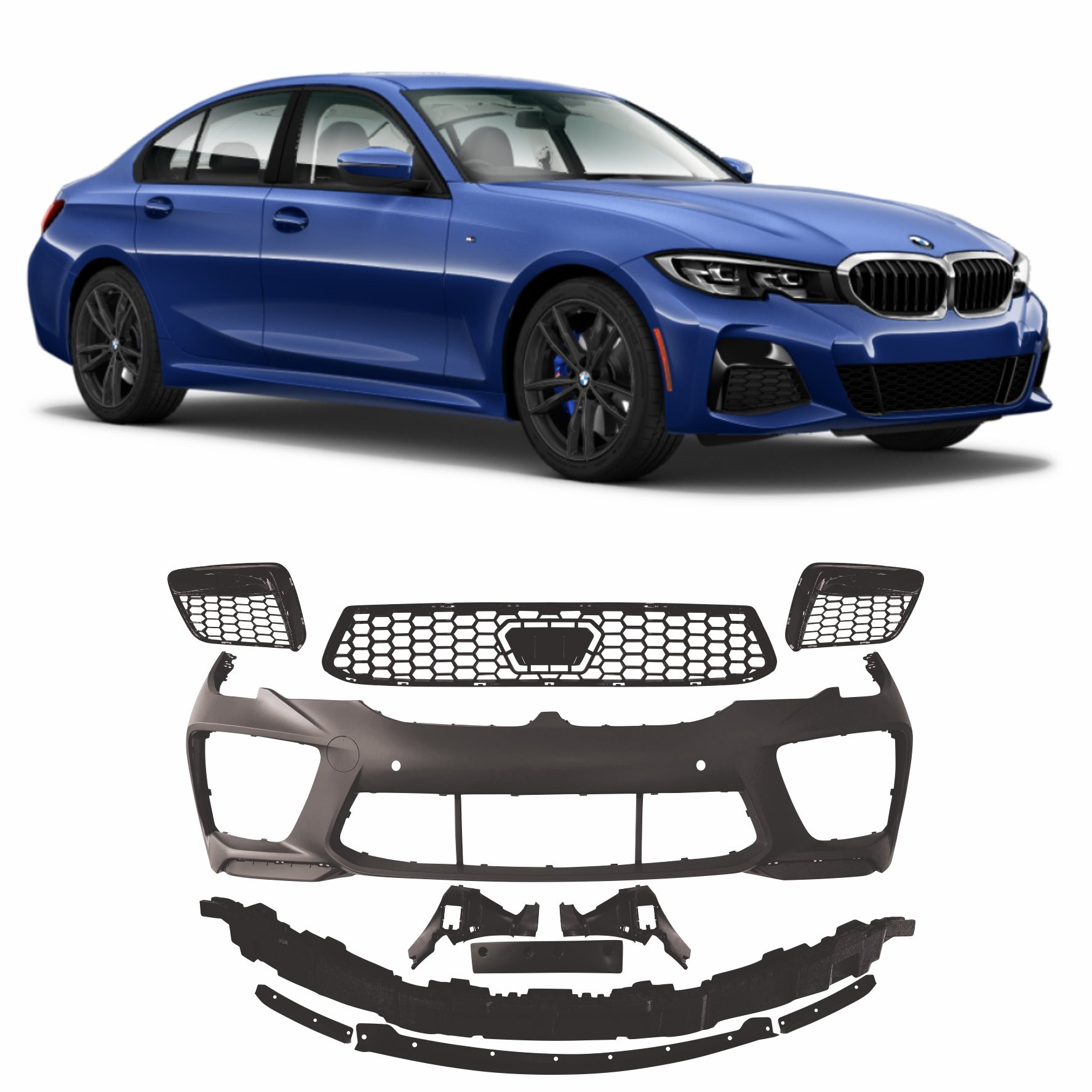 BODY KIT DIANTEIRO BMW G20 P/ M8 Vo6