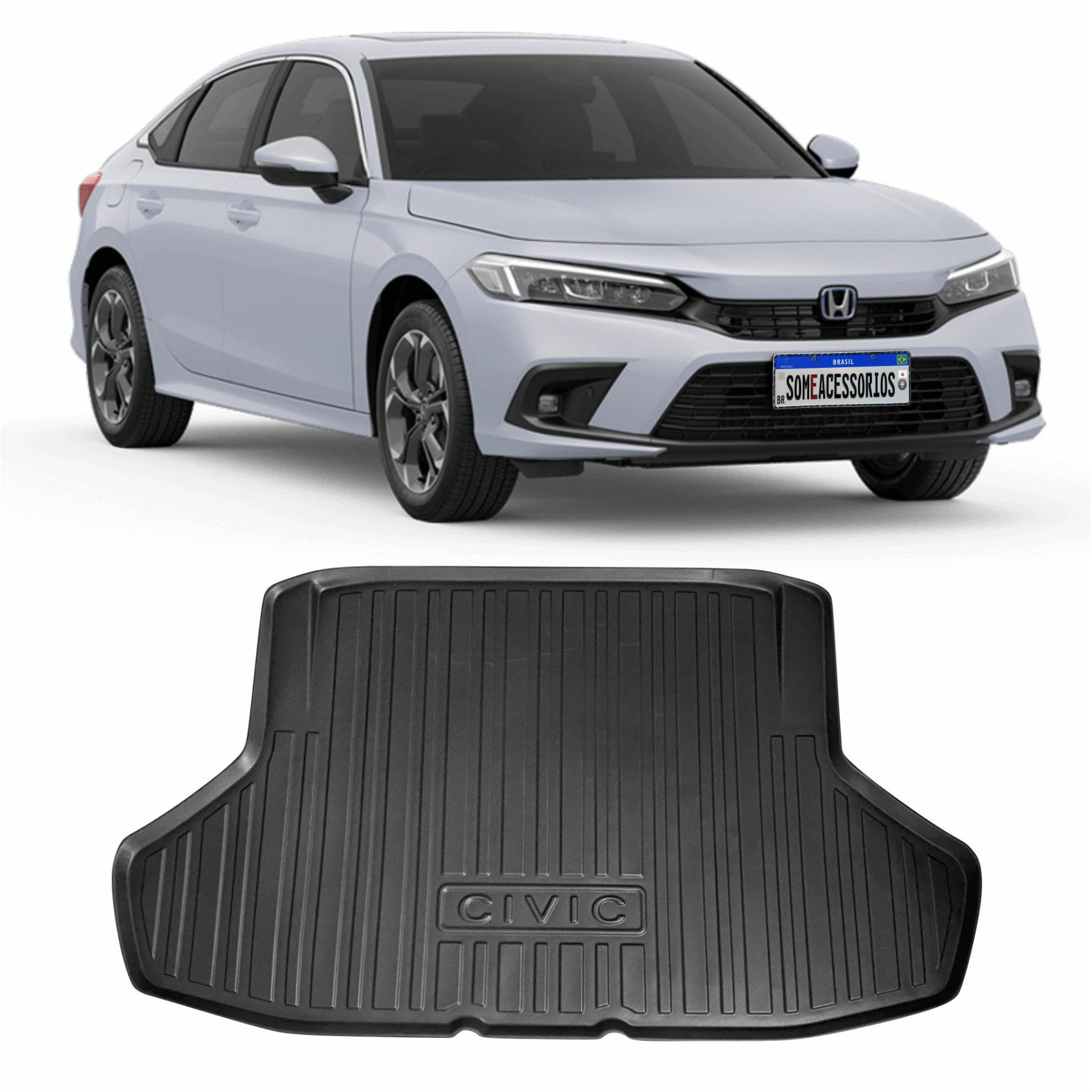 TAPETE PROTETOR DE PORTA MALAS EMBORRACHADO HONDA CIVIC Vo6