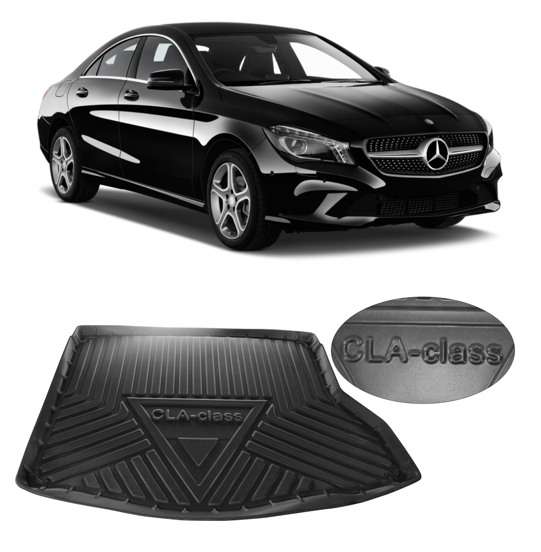 TAPETE BANDEJA PORTA MALAS MERCEDES CLA EMBORRACHADO Vo6