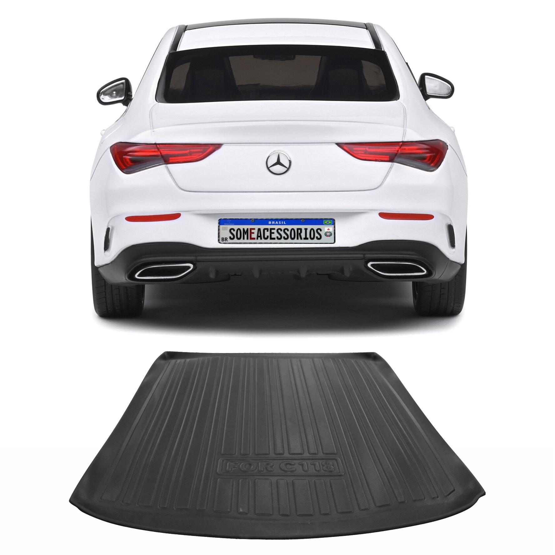 TAPETE PORTA MALAS MERCEDES BENZ CLA 118 EMBORRACHADO Vo6