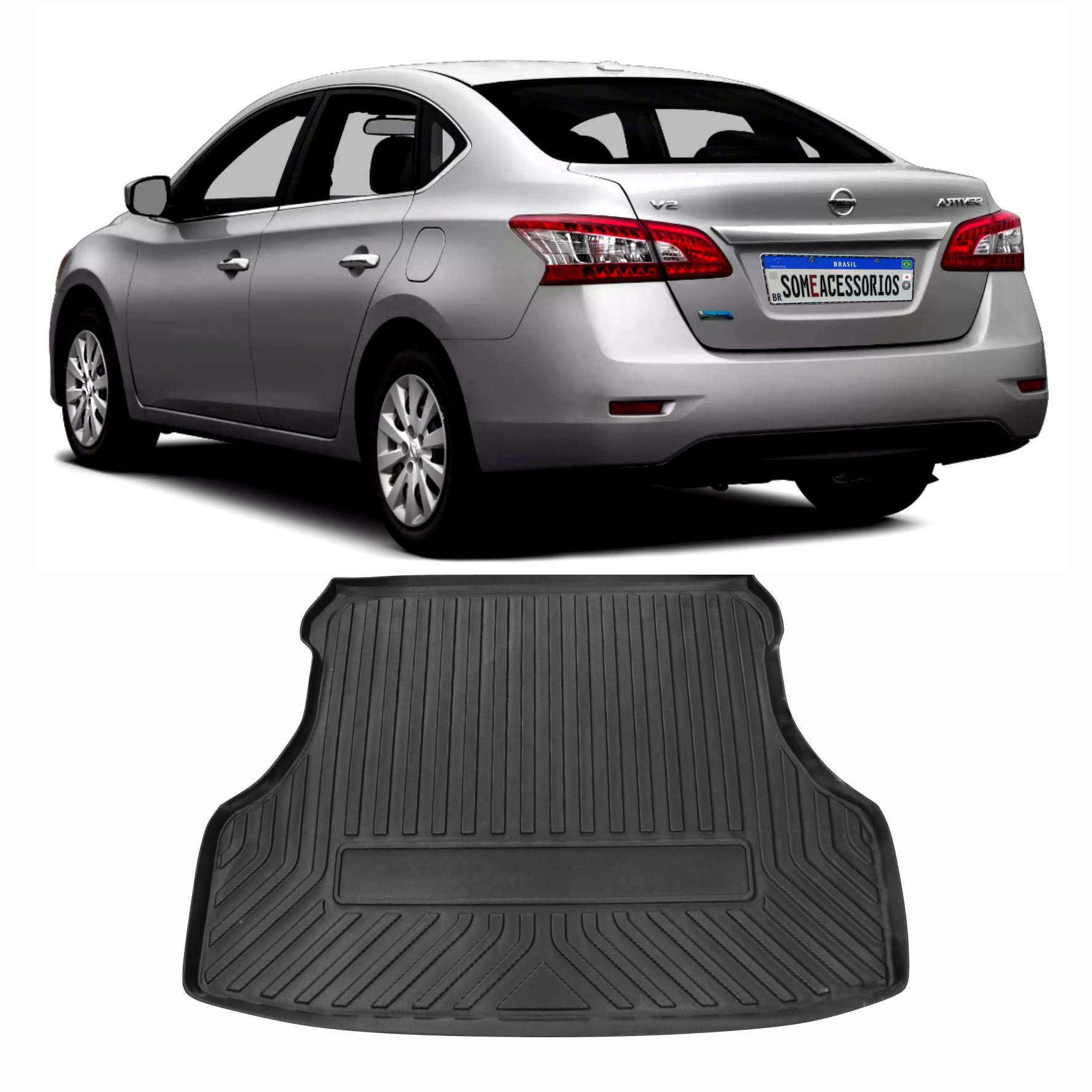 TAPETE BANDEJA PORTA MALAS NISSAN SENTRA EMBORRACHADO Vo6 