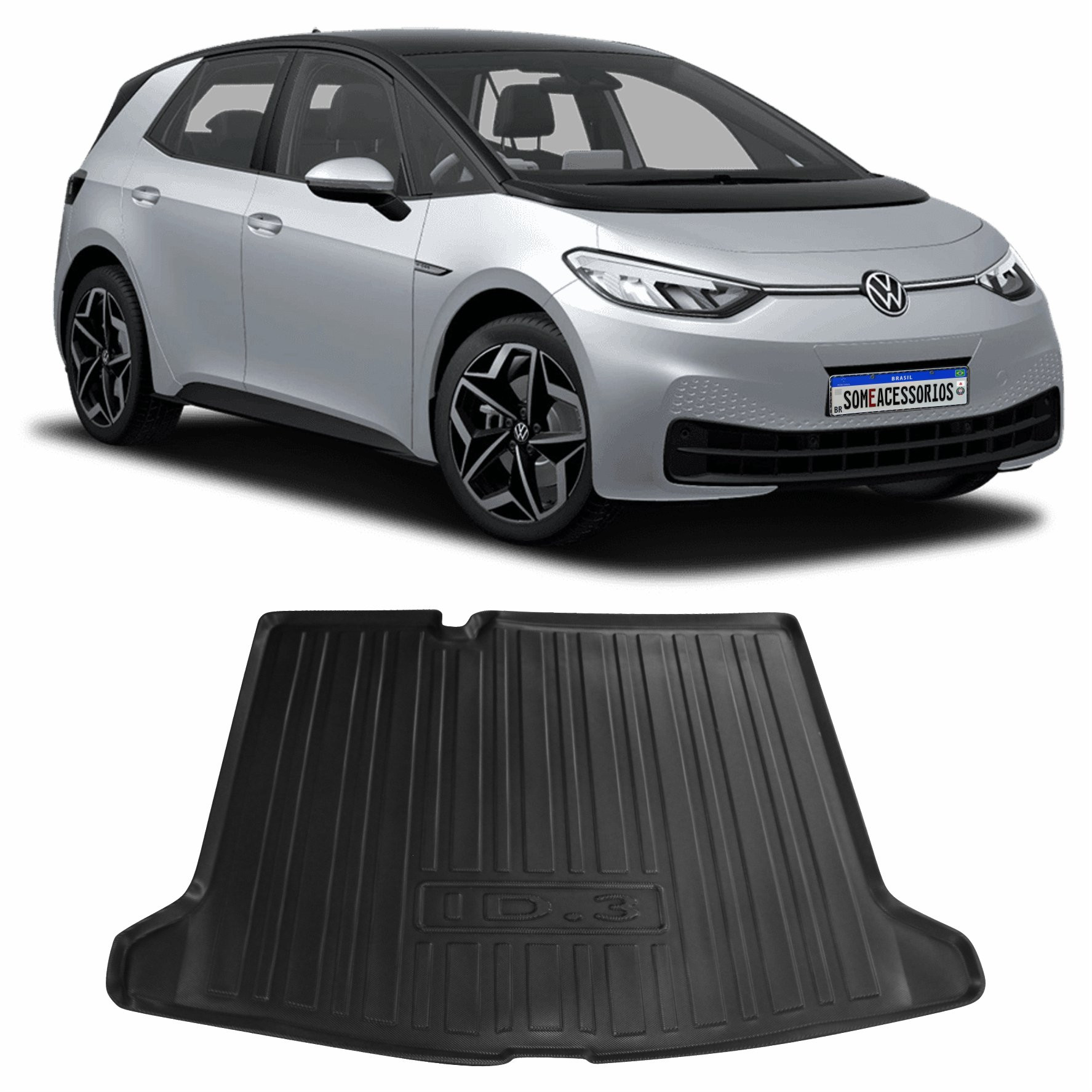 TAPETE PORTA MALAS VOLKSWAGEN ID3 MODELO BANDEJA EMBORRACHADO Vo6