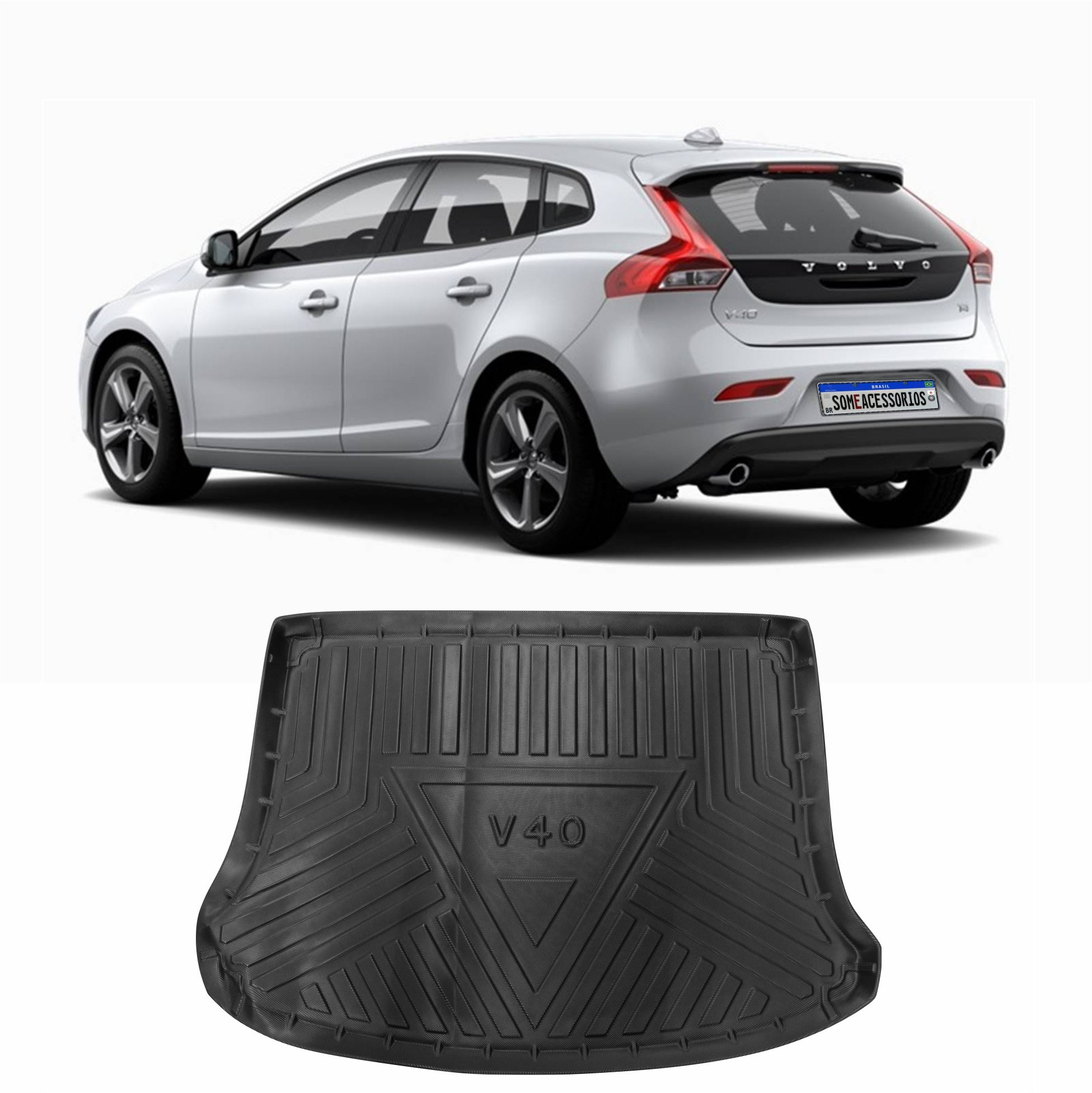 TAPETE PORTA MALAS VOLVO V40 EMBORRACHADO Vo6
