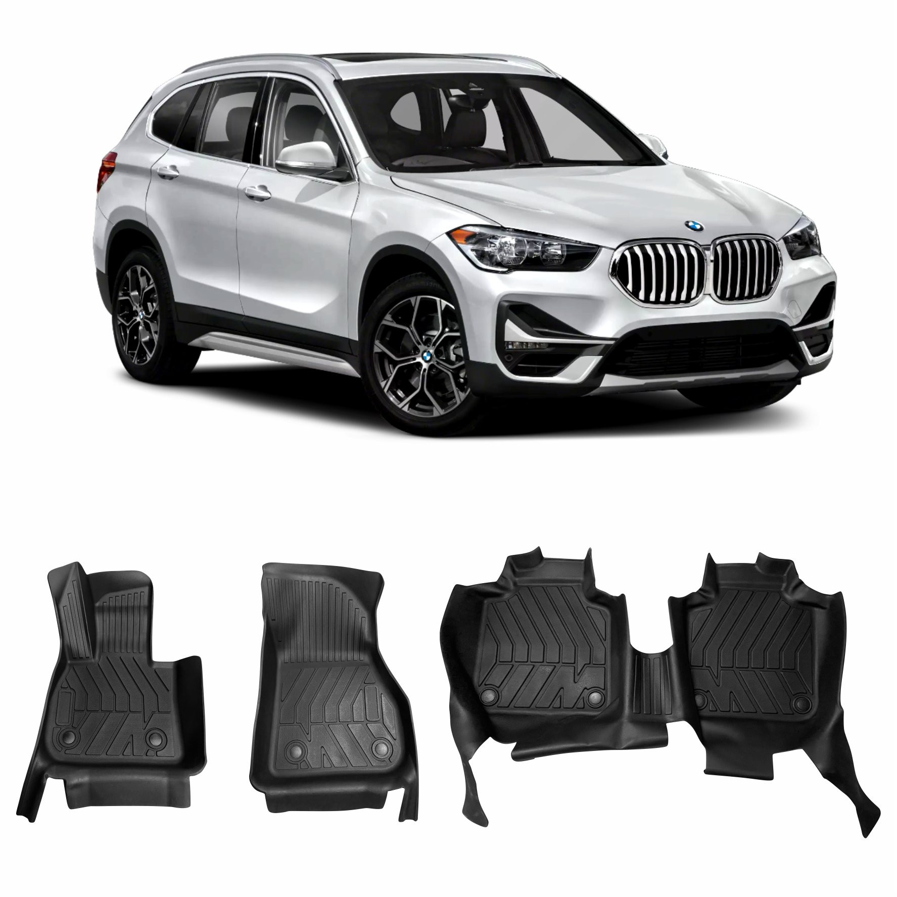JOGO DE TAPETE BMW X1 MODELO BANDEJA 3 PEÇAS EMBORRACHADO Vo6