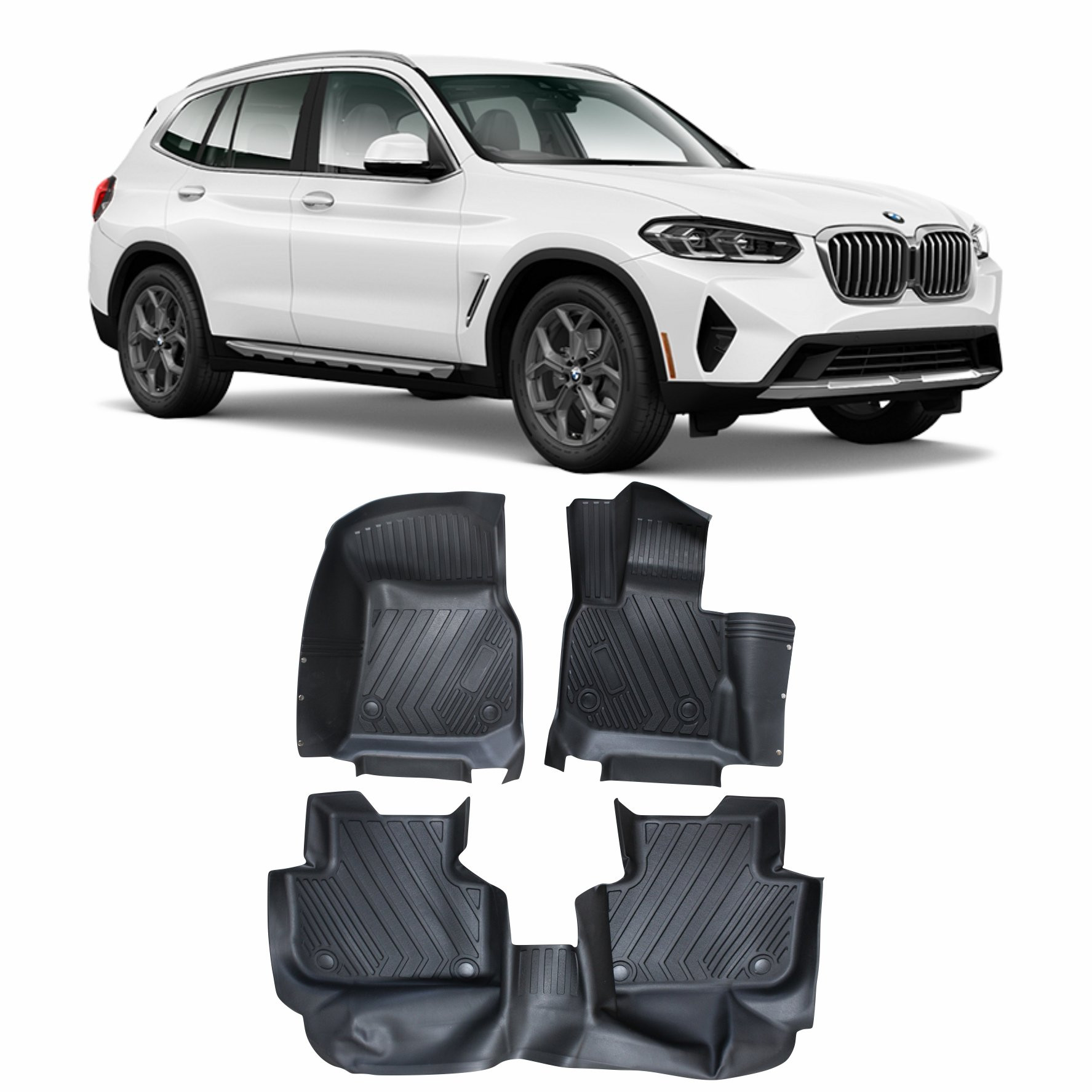 JOGO TAPETE MODELO BANDEJA BMW X3 3 PEÇAS Vo6 