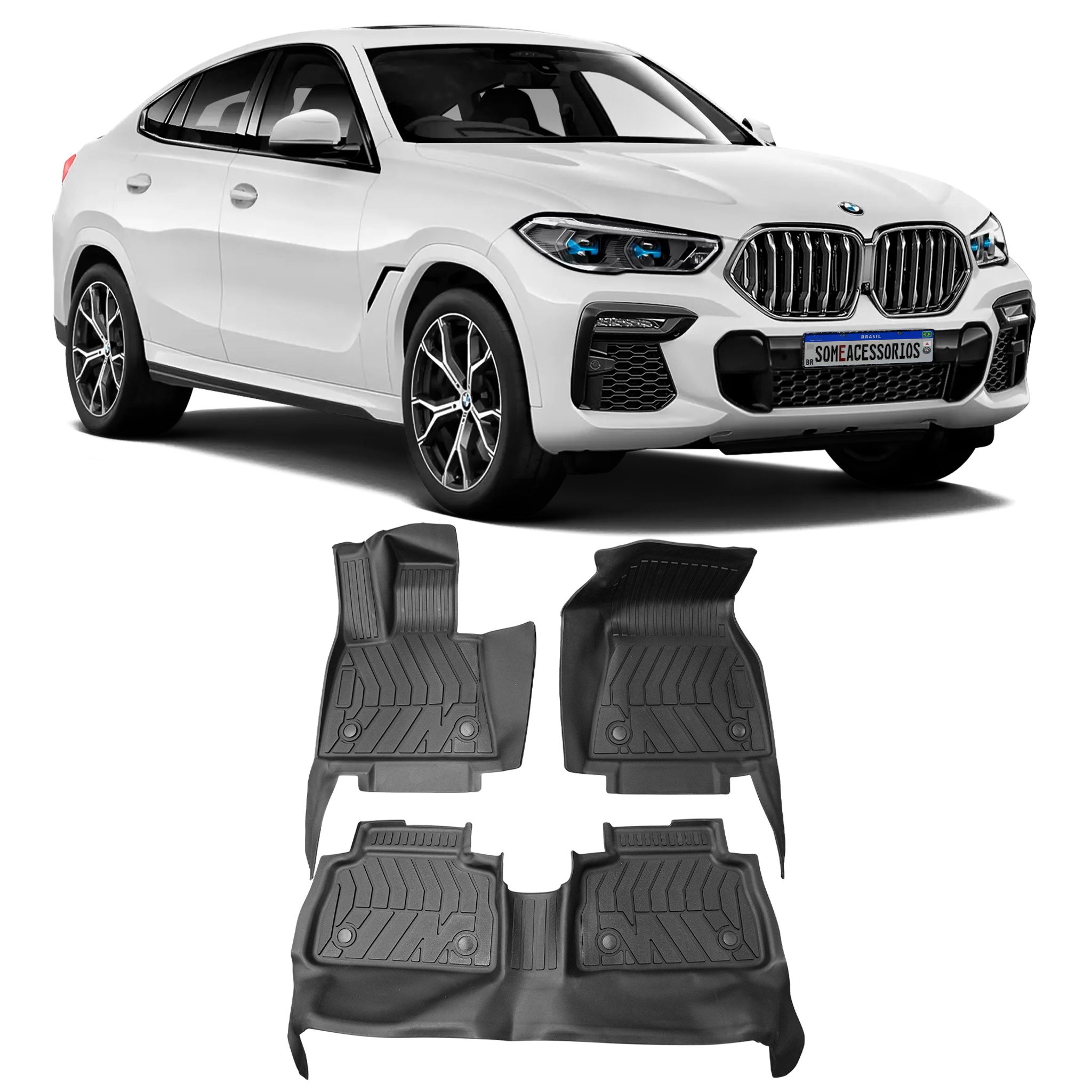 JOGO DE TAPETE BANDEJA INTERNO BMW X6 Vo6