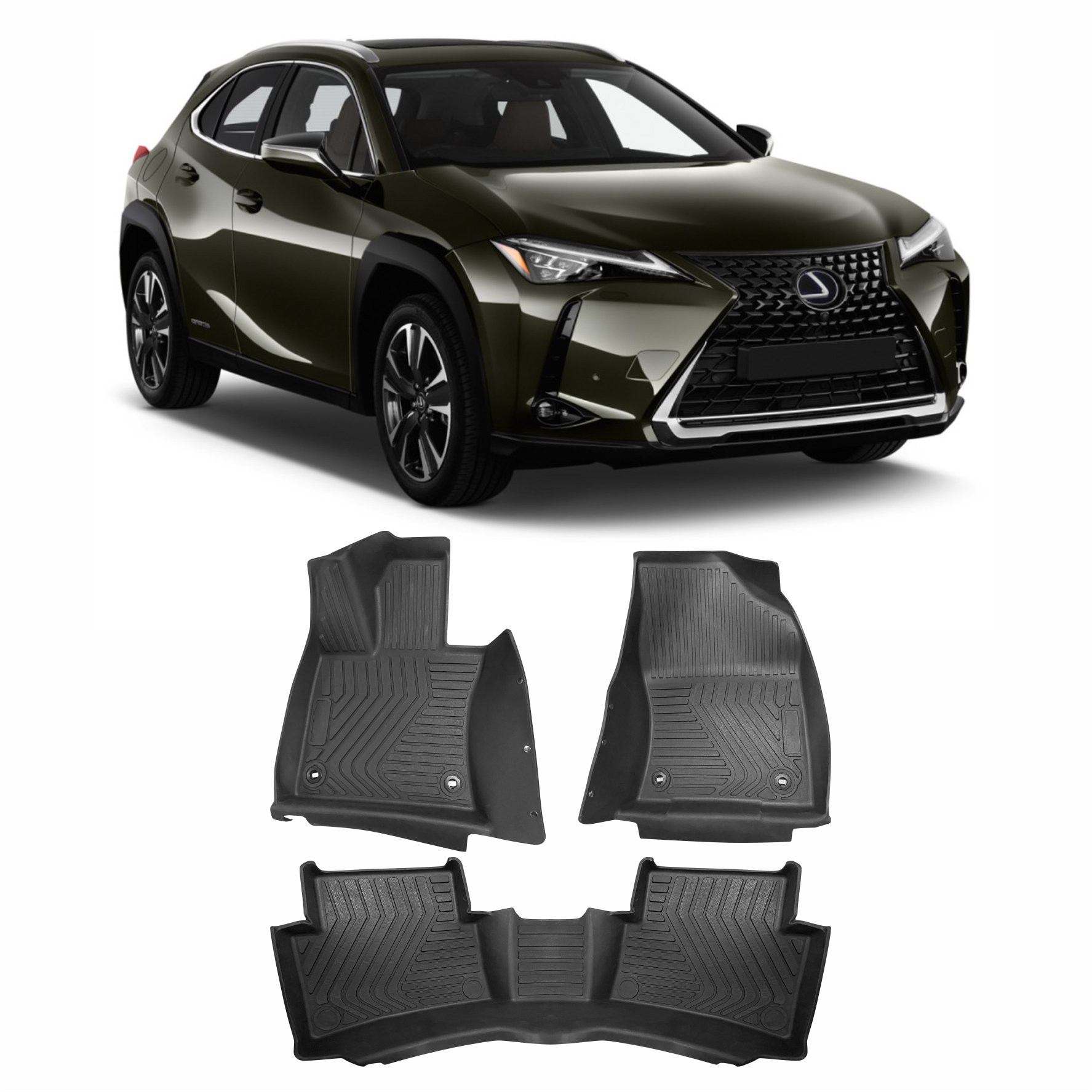 JOGO DE TAPETE LEXUS UC250 MODELO 3 PEÇAS BANDEJA EMBORRACHADO Vo6