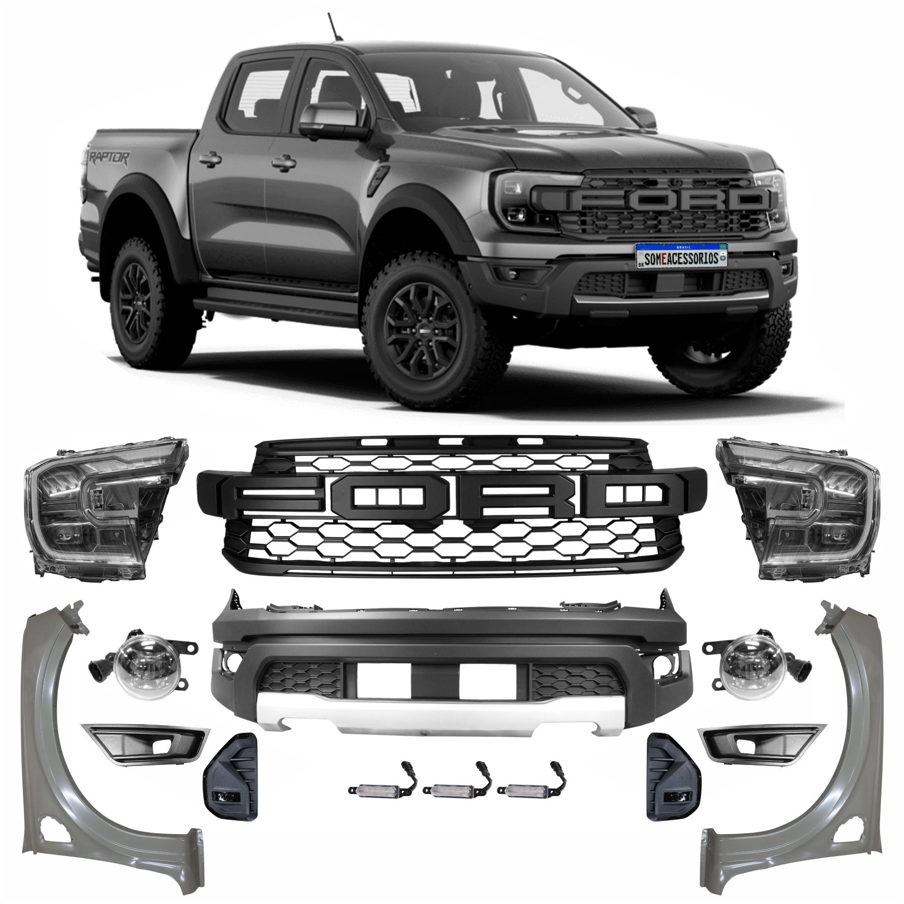 BODY KIT RANGER T7 T8 PARA RANGER T9 2024 Vo6