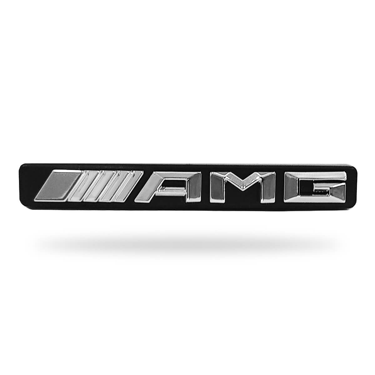 EMBLEMA AMG MERCEDES BENZ GRADE SUPORTE PLACA CURVADA Vo6