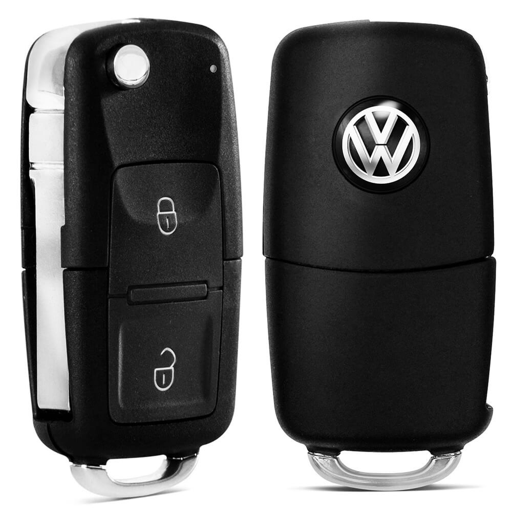 CHAVE CANIVETE MODELO VOLKSWAGEN LED 2 BOTOES