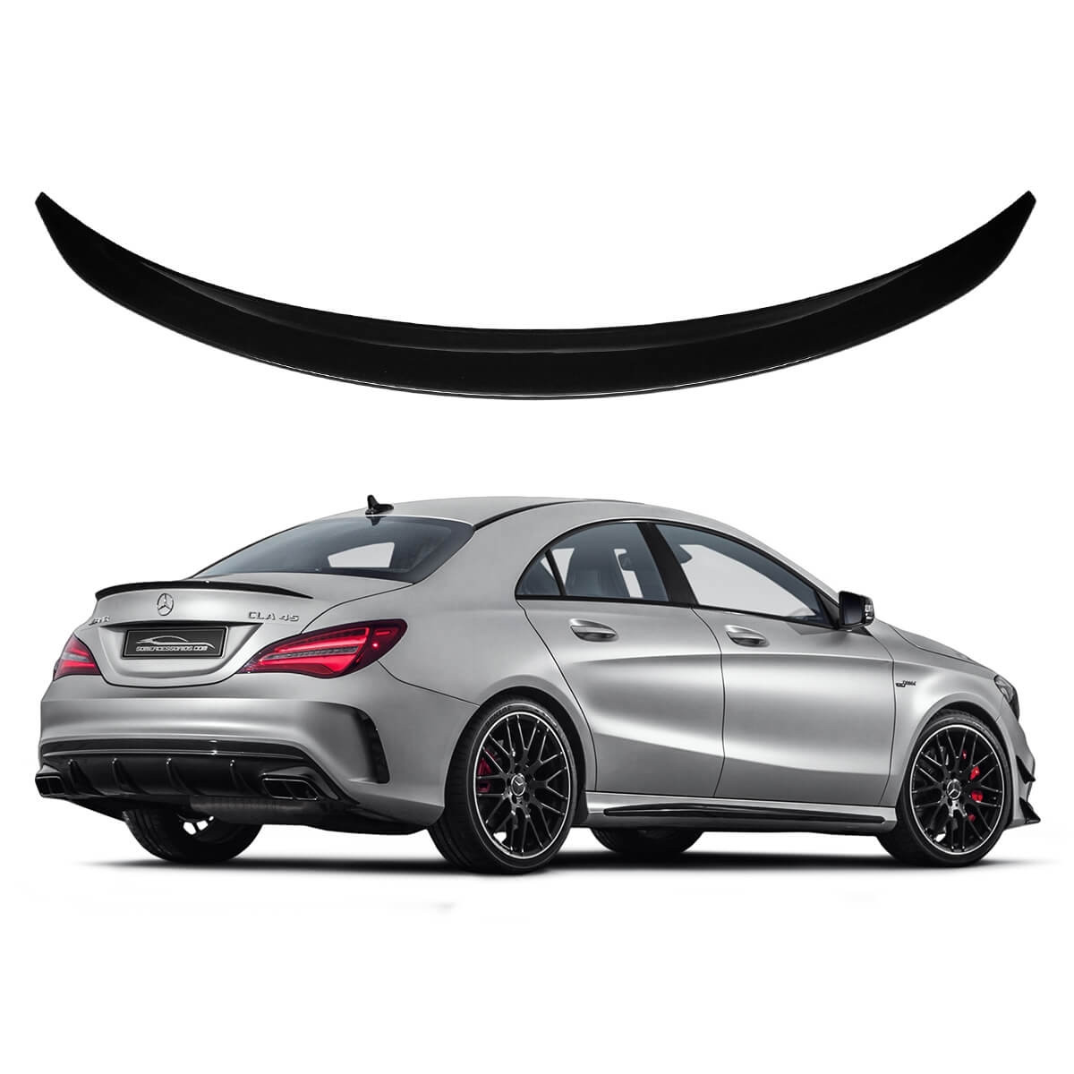 AEROFOLIO SPOILER TRASEIRO MERCEDES CLASSE CLA W117 BLACK PIANO Vo6