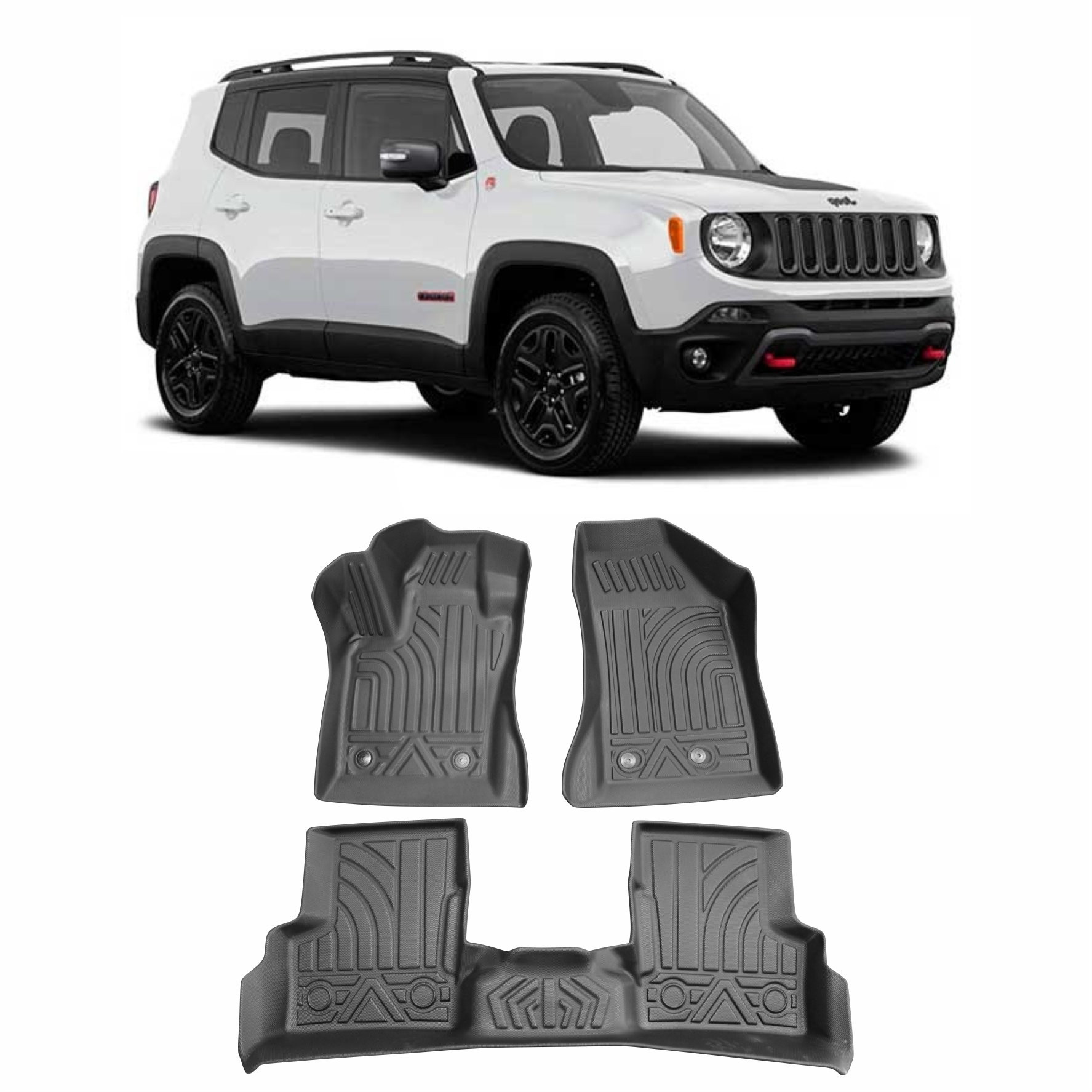 JOGO DE TAPETE INTERNO JEEP RENEGADE 3 PEÇAS EMBORRACHADO Vo6