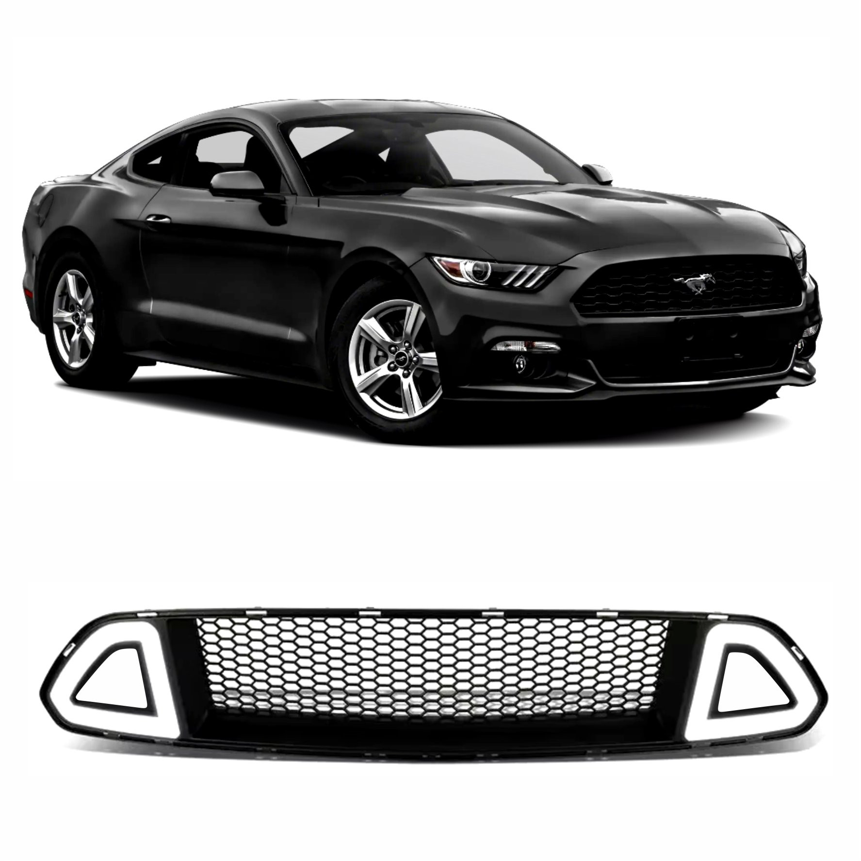 GRADE FORD MUSTANG COM LED BRANCO Vo6