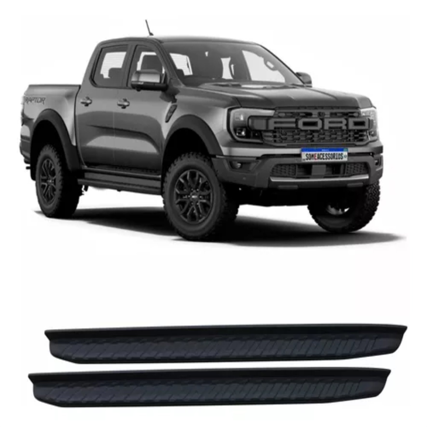 ESTRIBO PLATAFORMA PRETO FORD RANGER T9 INJETADO Vo6