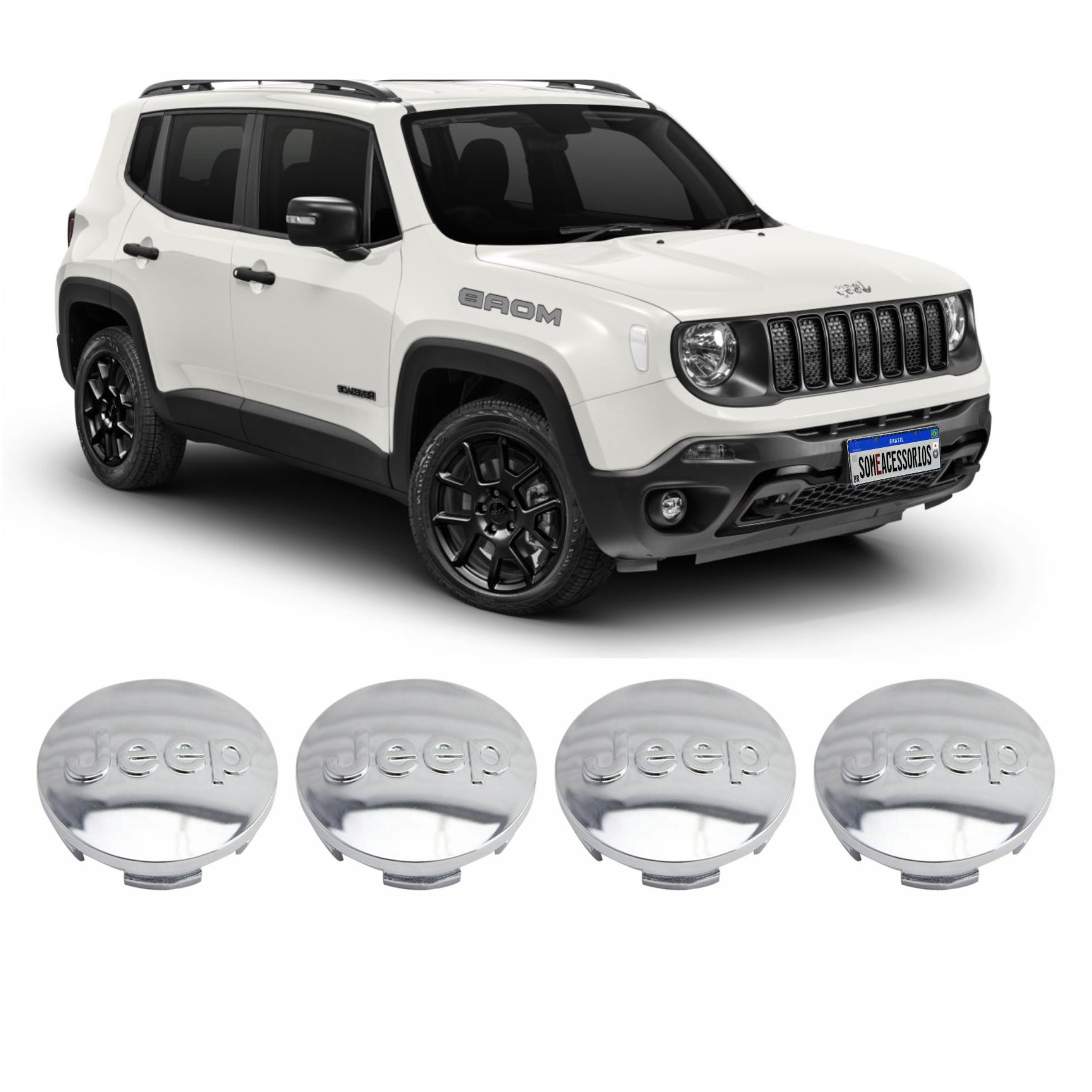 JOGO SUB CALOTA JEEP RENEGADE CROMADA Vo6