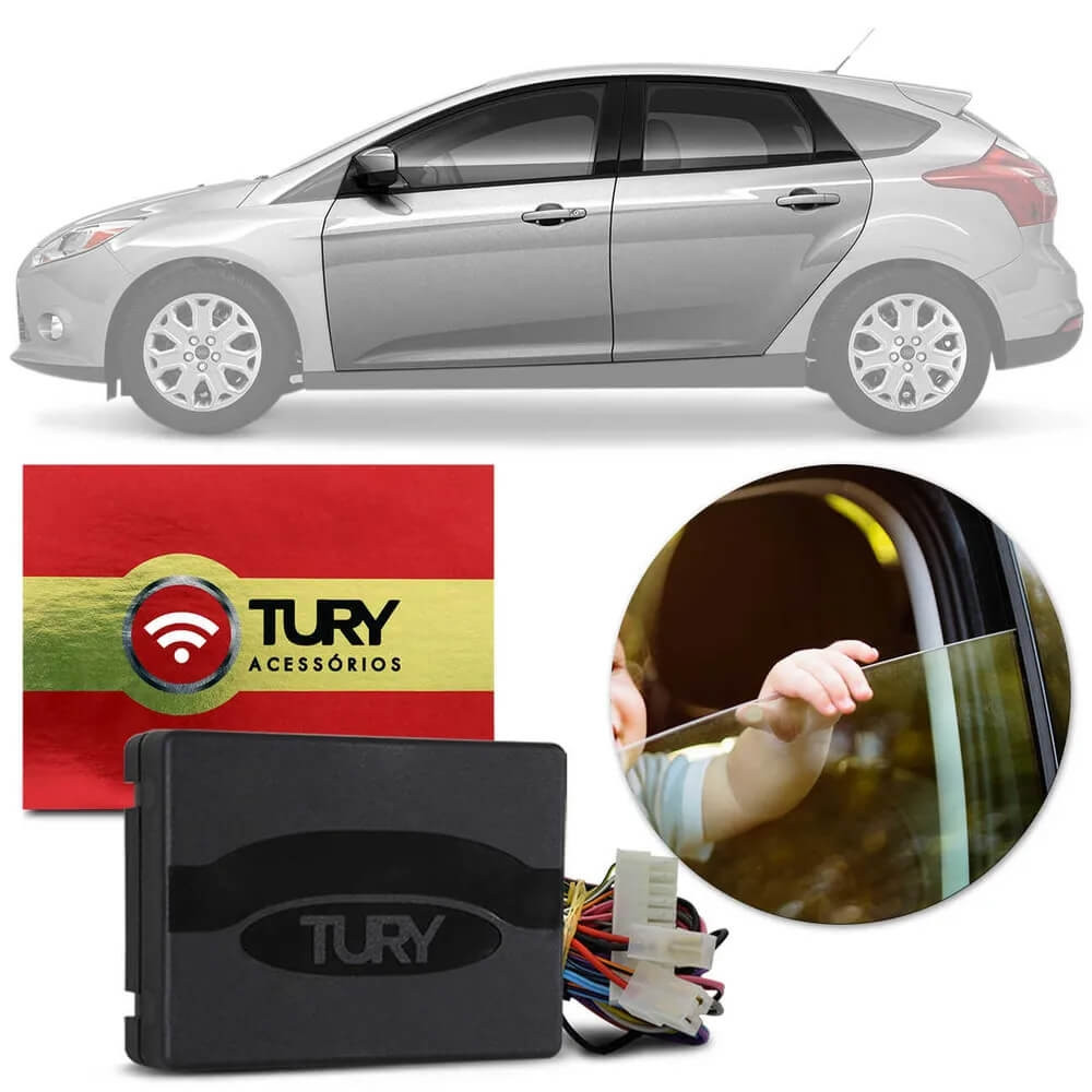 ACIONADOR VIDRO TURY ANTIESMAGAMENTO FORD FOCUS 2014 EM DIANTE