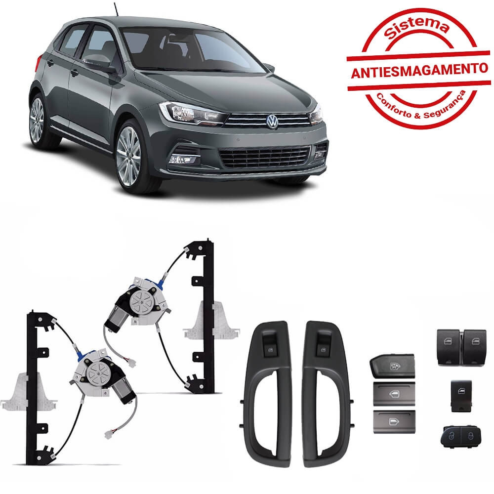 KIT VIDRO ANTIESMAGAMENTO VW GOL VOYAGE G6 REESTILIZADO G7 4 PORTAS TRASEIRO TRAGIAL PAKVVWAE079