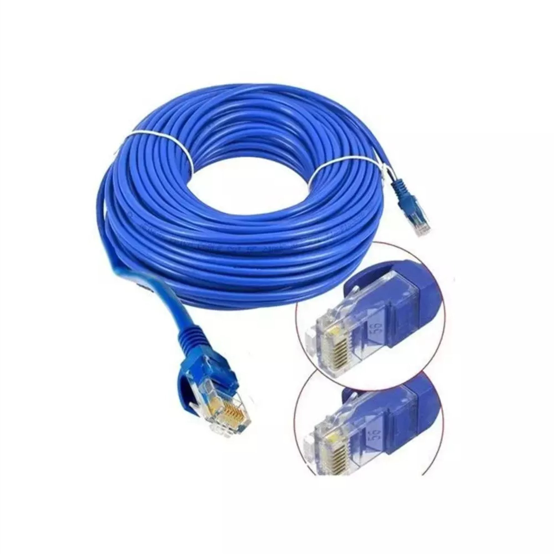 CABO DE REDE AZUL CAT6 24AWG 20 METROS UTP CLIPADO Vo6