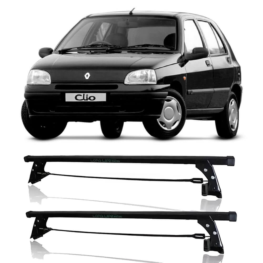 RACK TETO CLIO ATE 1999 4 PORTAS MODELO AÇO PRETO LONG LIFE