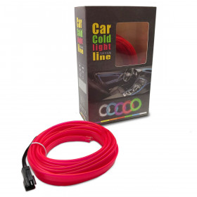 FITA LED NEON EL WIRE ROSA 5 METROS Vo6