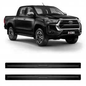 ESTRIBO ELÉTRICO AUTOMÁTICO TOYOTA HILUX PRETO FOSCO Vo6