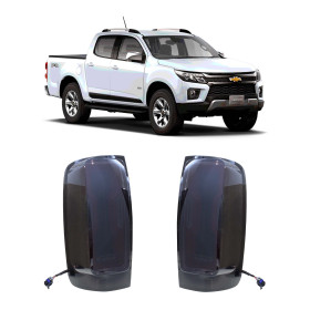 PAR LANTERNA TRASEIRA CHEVROLET S10 COLORADO FUMÊ
