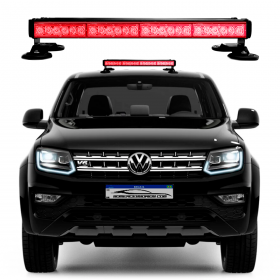 SINALIZAÇÃO GIROFLEX GIROLED VERMELHO BARRA LED UNIVERSAL OFF ROAD Vo6