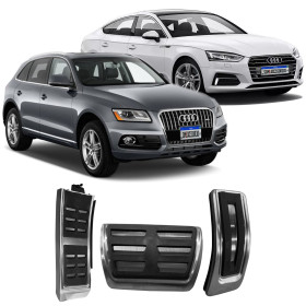 JOGO DE PEDALEIRA AUDI A4 A5 A6 A7 A8 Q5 Q7 ALUMINIO Vo6 