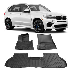 JOGO TAPETE BANDEJA INTERNO BMW X5 F15 EMBORRACHADO Vo6