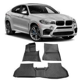 JOGO TAPETE BANDEJA INTERNO BMW X6 F16 EMBORRACHADO Vo6