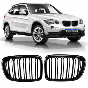 GRADE DIANTEIRA BMW SERIE 1 E84 BLACK PIANO DOUBLE SLAT Vo6