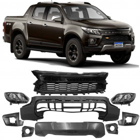 BODY KIT DIANTEIRO TRANSFORMA S10 HIGH COUNTRY COM FAROL LED Vo6