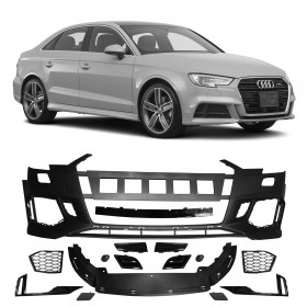 BODY KIT PARA-CHOQUE DIANTEIRO AUDI A3 PRETO Vo6 