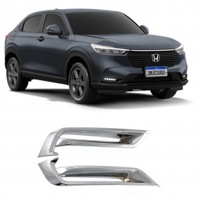 Moldura Aplique Farol Auxiliar Milha Honda Hr-v Cromada Vo6