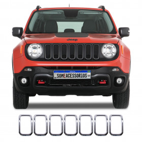 APLIQUE GRADE JEEP RENEGADE CROMADO Vo6 