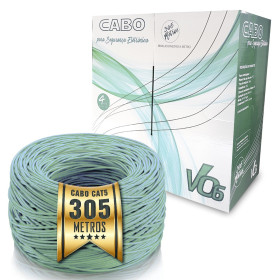 CABO DE REDE CAT6 Verde 24AWG CX 305m UTP Vo6