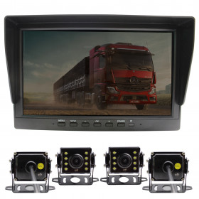 KIT MONITOR TELA 10" COM 4 CÂMERAS LED ALTA RESOLUÇÃO Vo6 