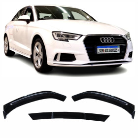 SPOILER DIANTEIRO AUDI A3 MODELO RS3 ABT BLACK PIANO Vo6