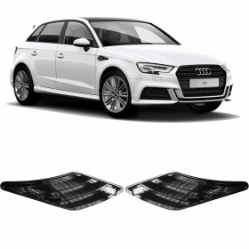 MOLDURA APLIQUE ENTRADA DE AR LATERAL AUDI A3 MODELO RS3 BLACK PIANO VO6