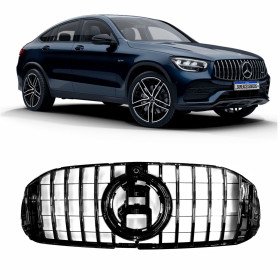 GRADE DIANTEIRA MERCEDES GLE W167 MODELO GTR BLACK PIANO Vo6