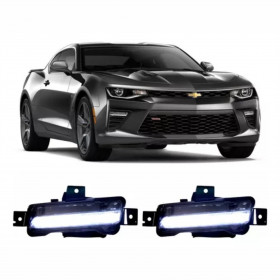 PAR LAMPADAS DIURNA DLR CAMARO ZL1 SUPER BRANCA Vo6