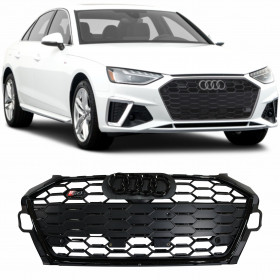GRADE DIANTEIRA AUDI A4 MODELO RS4 PRETO FOSCO ACABAMENTO BLACK Vo6