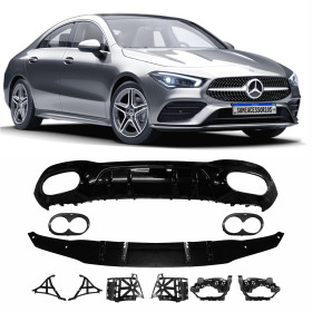 KIT DIFUSOR TRASEIRO MERCEDES CLASSE A45 W177 SEDAN AMG Vo6